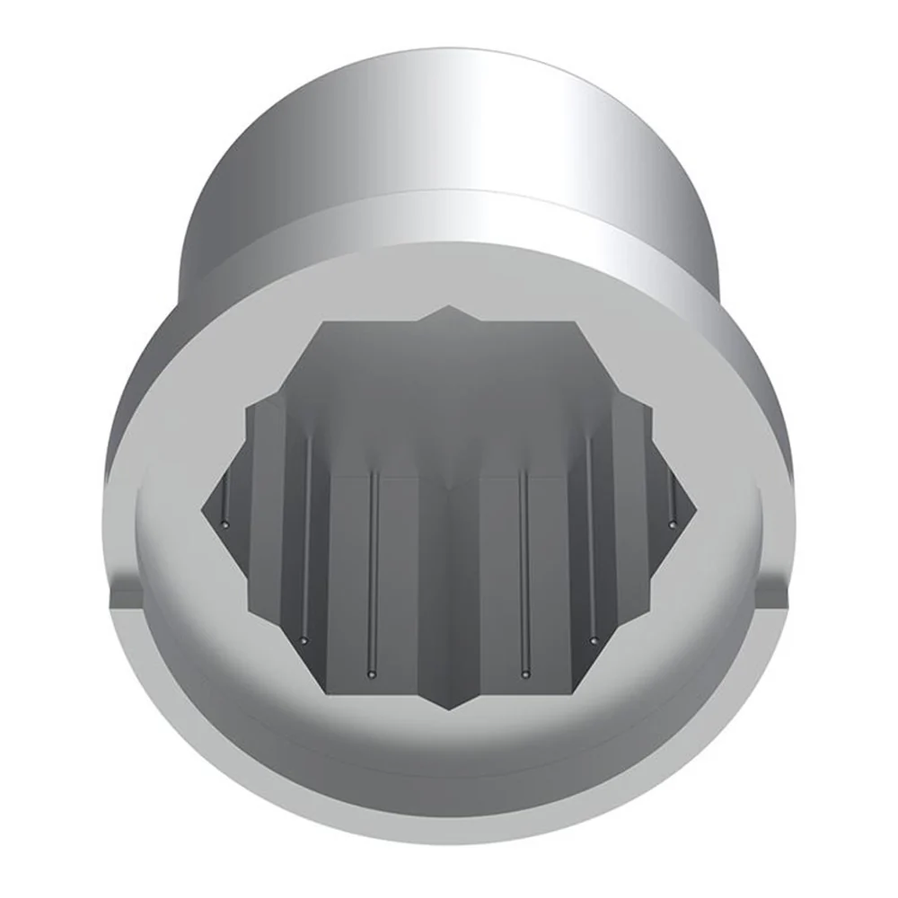 15/16" x 1-3/16" Chrome Plastic Top Hat Nut Covers - Push On 60PK - Image 4