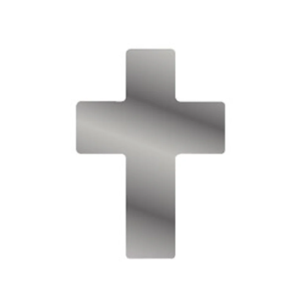 15" Cross Stainless Steel Cut Out