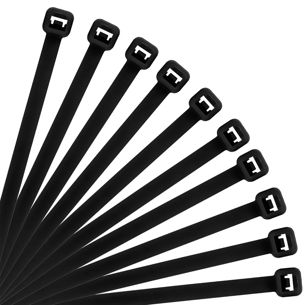 15" x 3/16" Black Nylon Cable Ties (EA) - Image 2