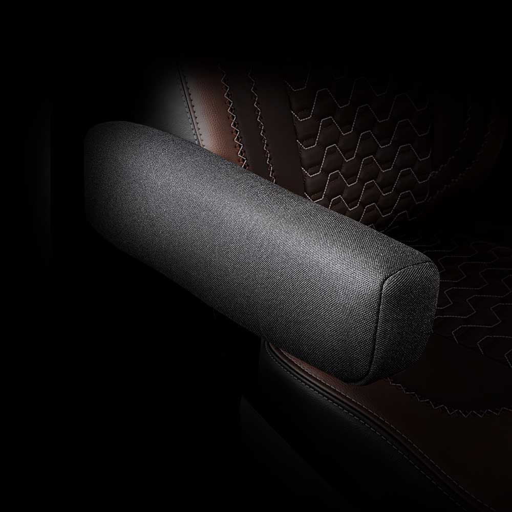 15" Black Cloth Armrest Covers for Peterbilt 579, 567 and Kenworth T680, T880, W990 Models - Image 2