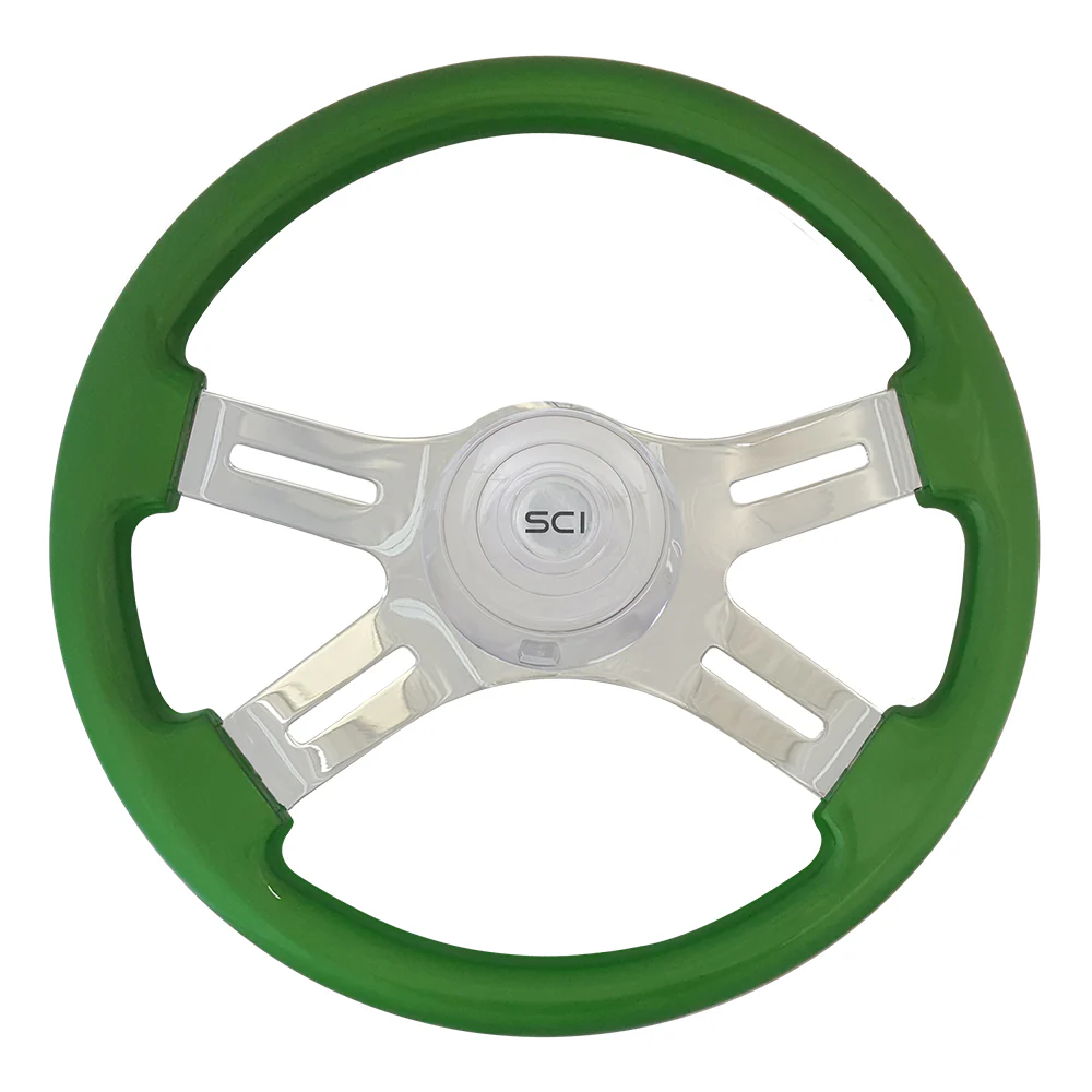 16" Classic Painted Wood Steering Wheel - Image 10