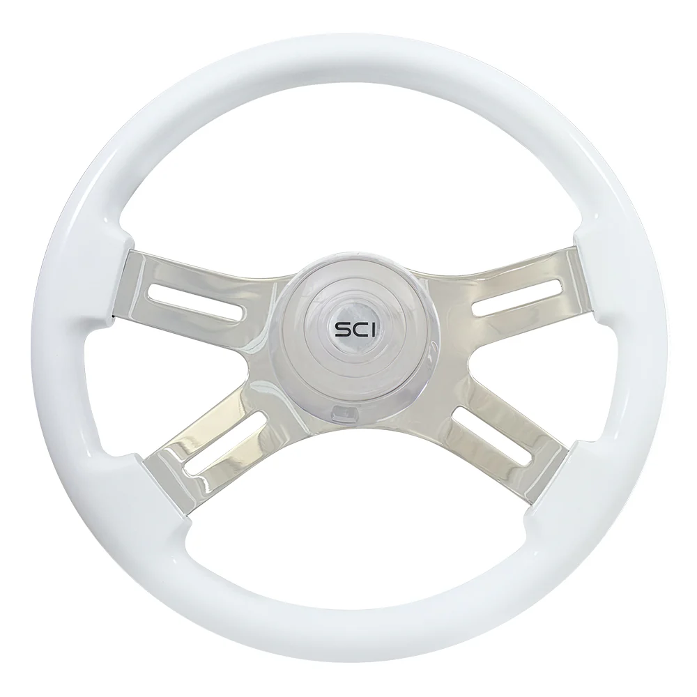 16" Classic Painted Wood Steering Wheel - Image 4