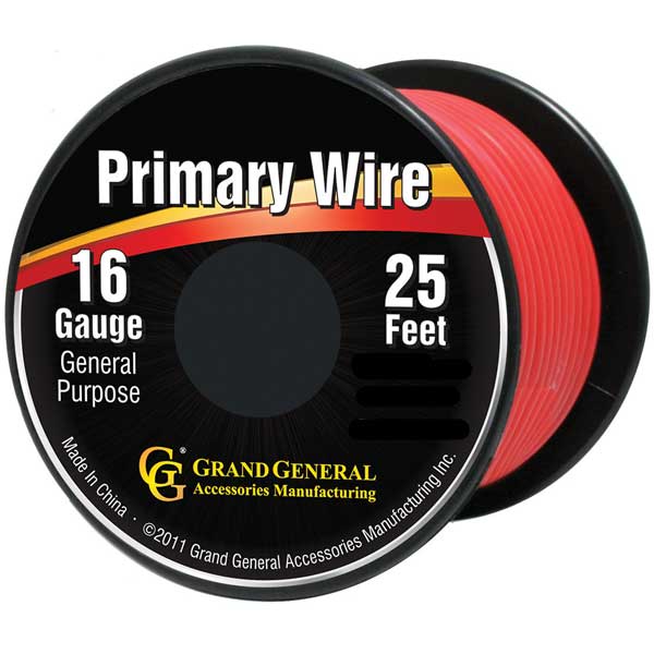 16 Gauge Red Wire, 25 Feet