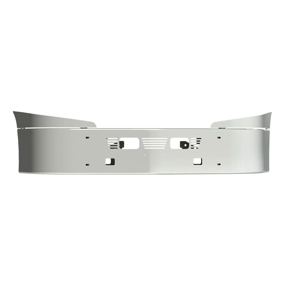 16" Intl LT Series 2017+ SB Chrome Bumper with Step, Vent, Fog, Tow Cut Outs