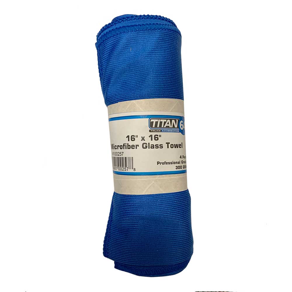 16" x 16" Microfiber Glass Towel - 4 Pack