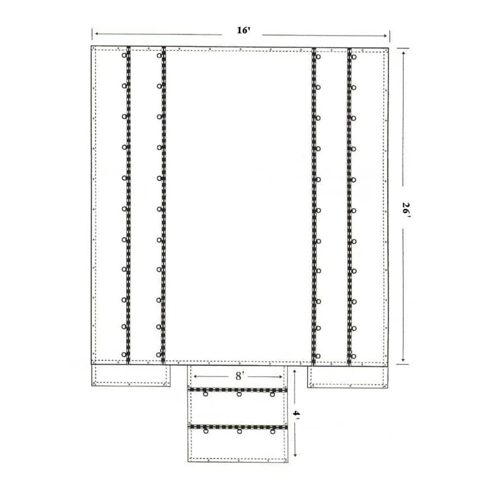 16"™ x 26"™ Steel Tarp with End Flap - Image 2