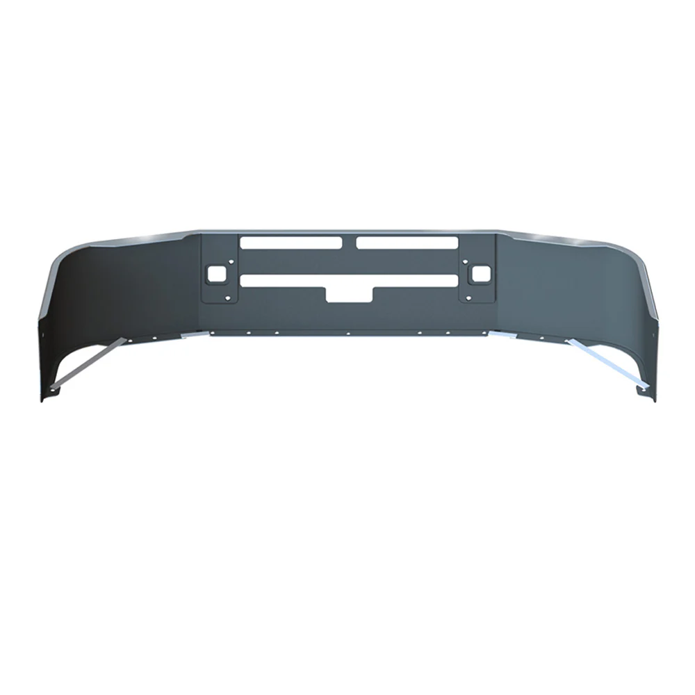 16" Kenworth T600 Setback Axle Stainless Steel Bumper with Vent, Step, and Tow Holes - Image 3
