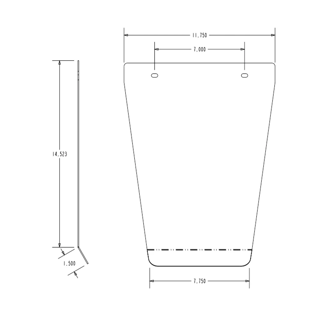 16"L x 11.75"W Tapered Stainless Steel Anti-Sail Plates (PR) - Image 2