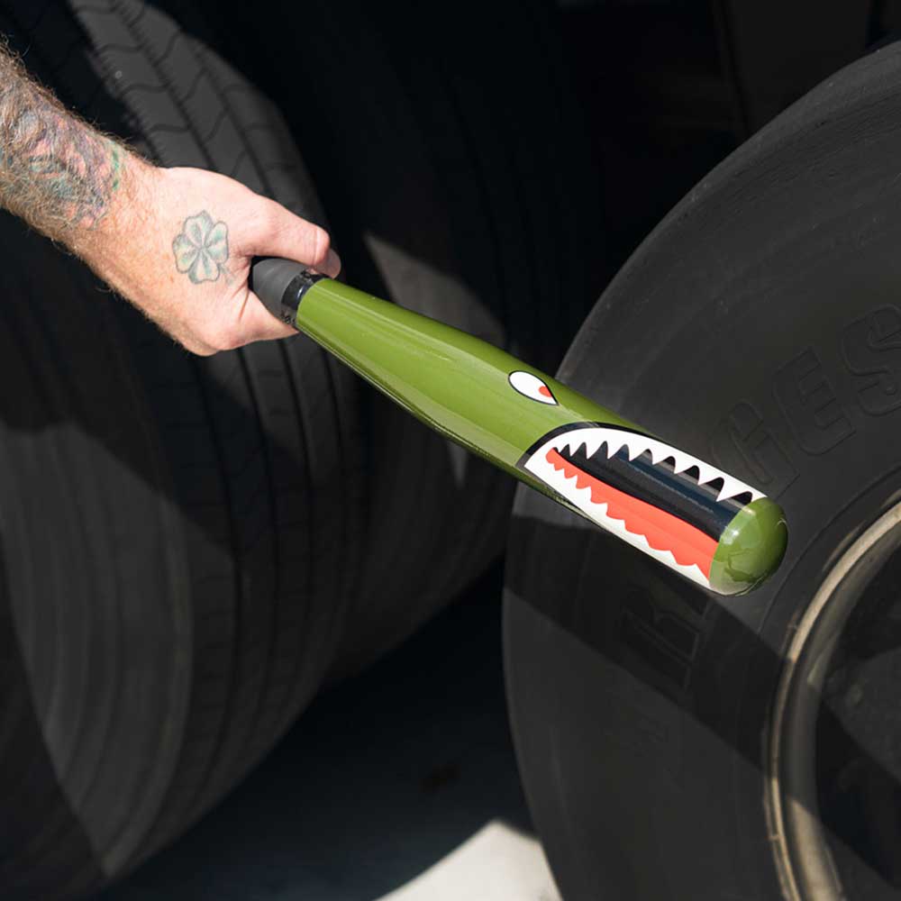 17" Aluminum Tire Checker with P-40 Warhawk Shark Mouth Graphic - Image 3