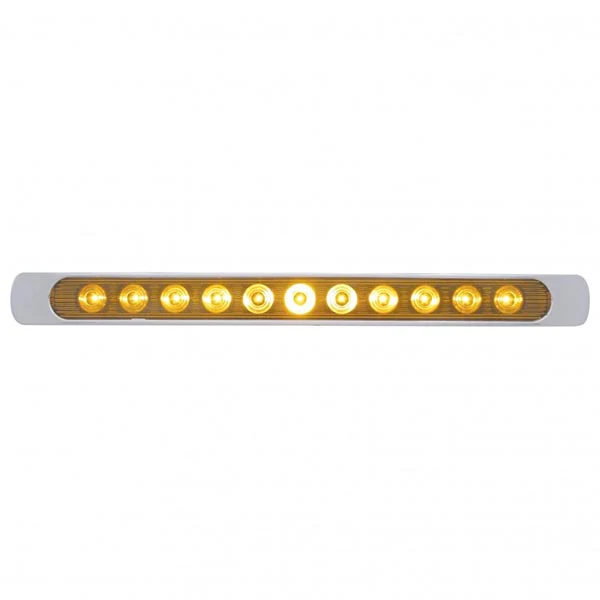 17" Amber 11 LED Turn signal Light Bar with Bezel