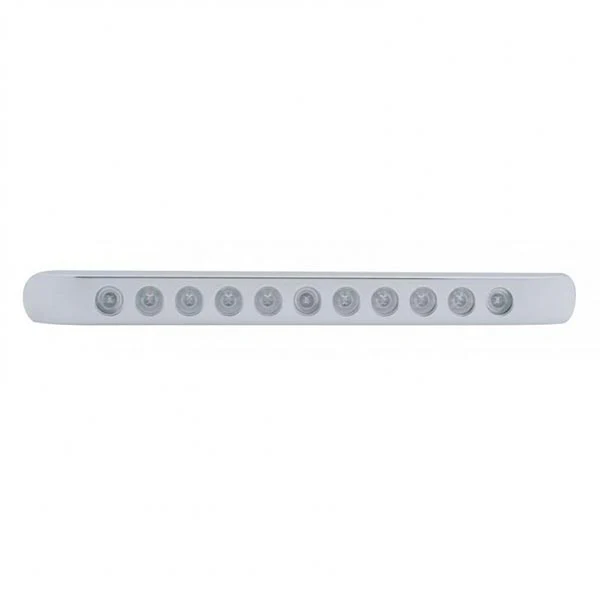 17" Amber 11 LED Turn Signal Light Bar with Bezel - Image 2