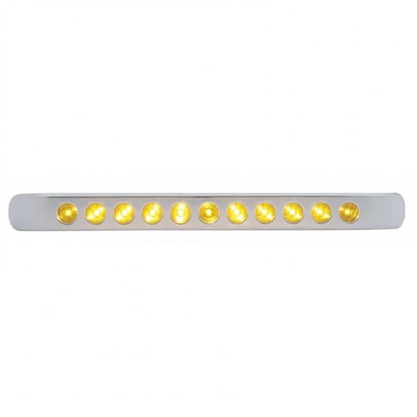 17" Amber 11 LED Turn Signal Light Bar with Bezel - Image 3