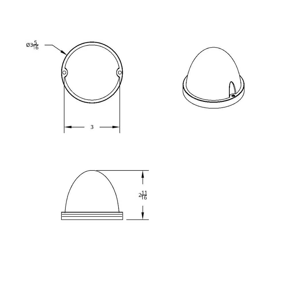 17 LED Watermelon Flush Mount Light 2 Wire - Image 2