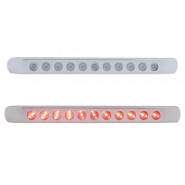 17" Red 11 LED Stop, Turn & Tail Light Bar with Bezel