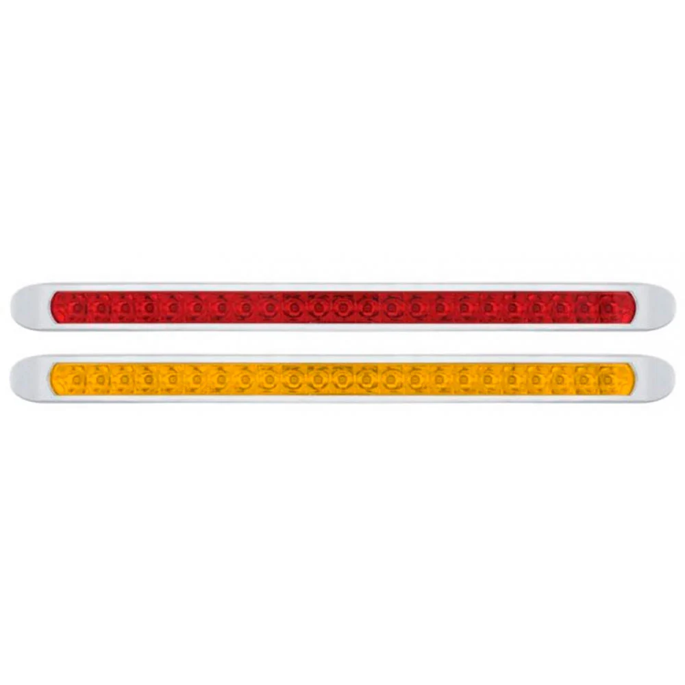 17" Reflector 23 LED Turn Signal Light Bar with Bezel - Image 2