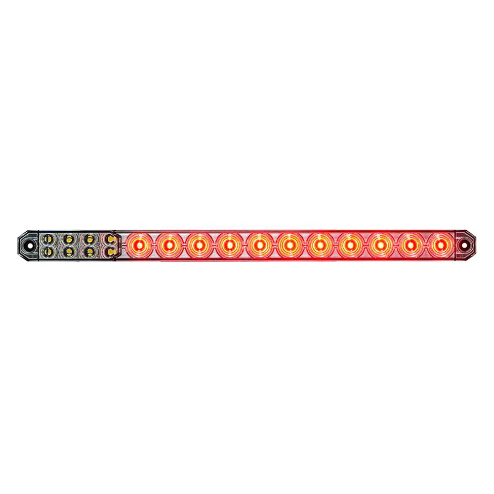 17" LED Low Profile Light Bar with Back Up Light and Clear Lens - Image 2