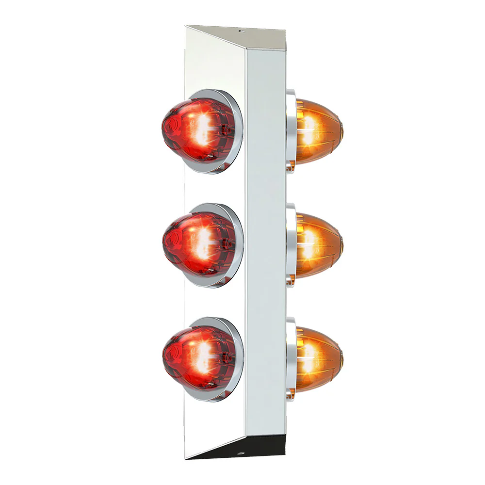 18" Amber/Red Switchblade Watermelon LED Light Bars