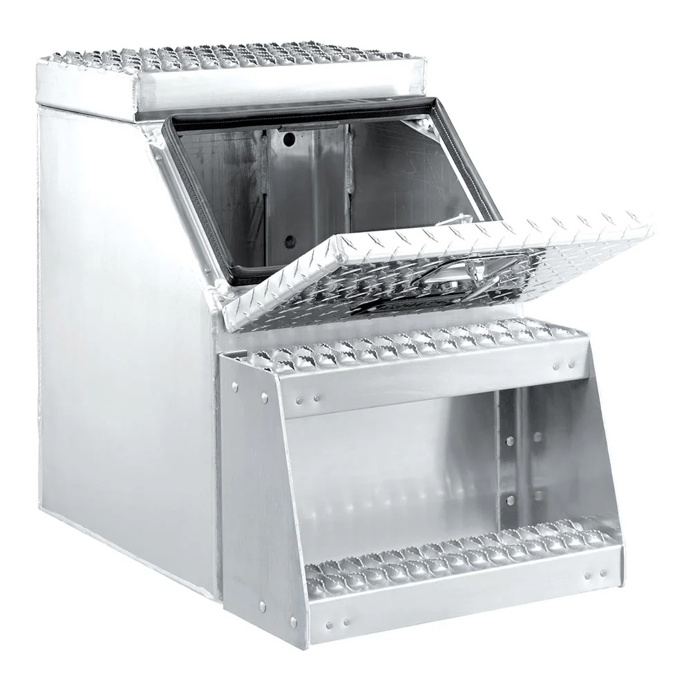 18" Diamond Plate Aluminum Step Tool Box - Image 3