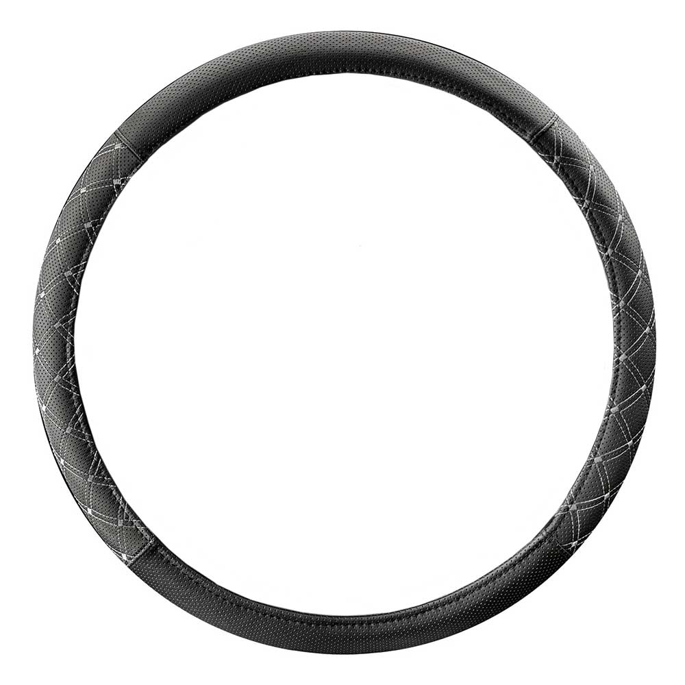 18" Diamond Stitched Chicago Style Steering Wheel Cover - Image 3