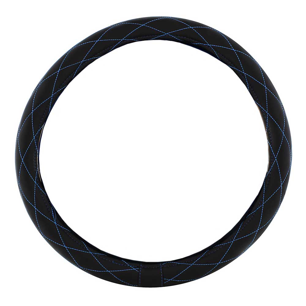 18" Diamond Stitched Leather Steering Wheel Cover