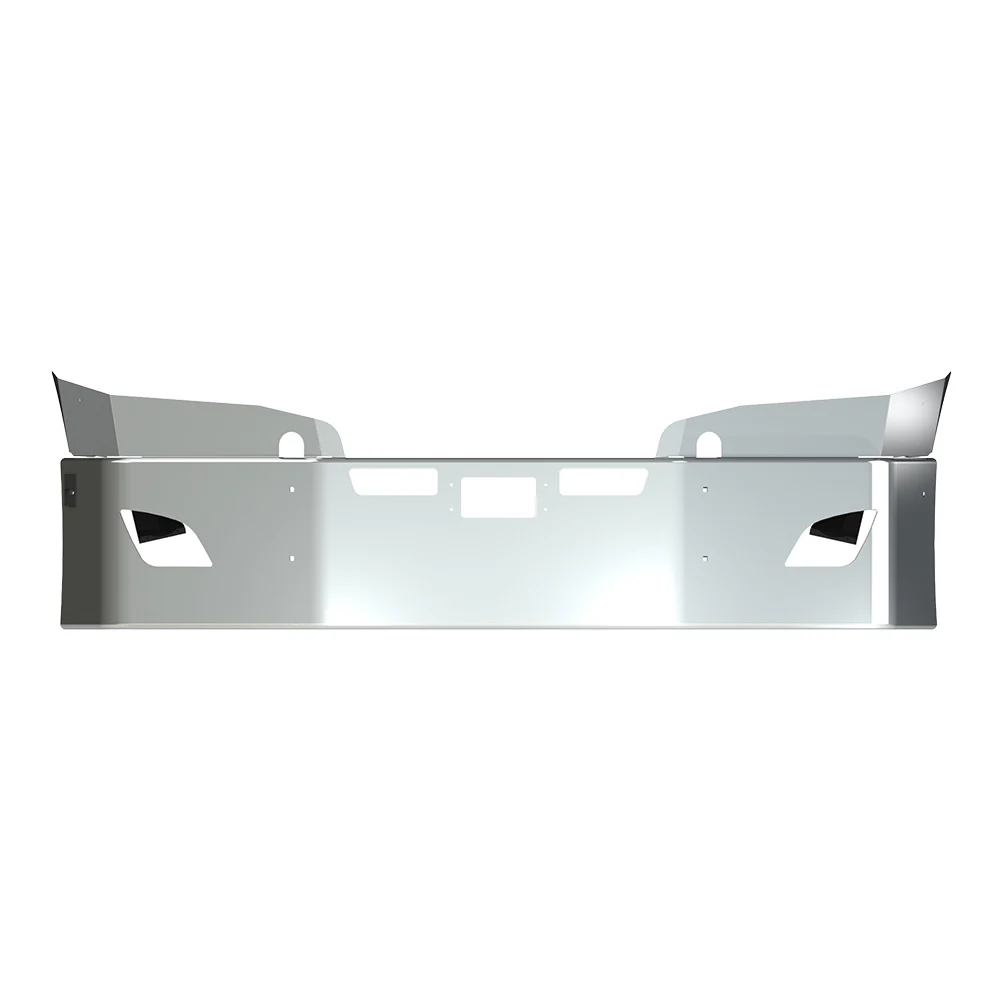 18" FL Cascadia SBA Chrome Bumper with Vent, Tow, Radar and Fog - Image 2