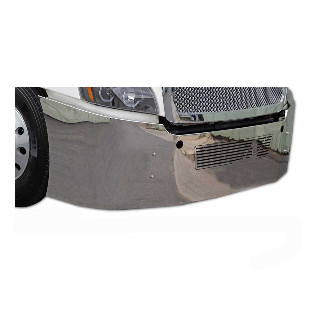 18" Freightliner Cascadia Set Back Axle Bumper with Mounting Brackets and Tow, 3/4" Light Cutouts - Image 2
