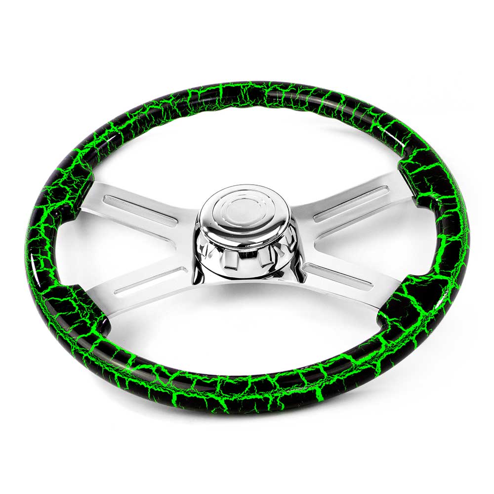 18" Lightning Design Wood Steering Wheel - Image 10