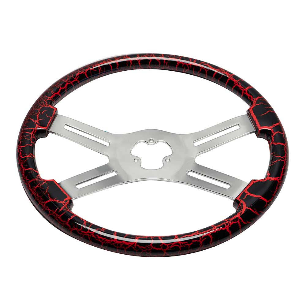 18" Lightning Design Wood Steering Wheel - Image 2
