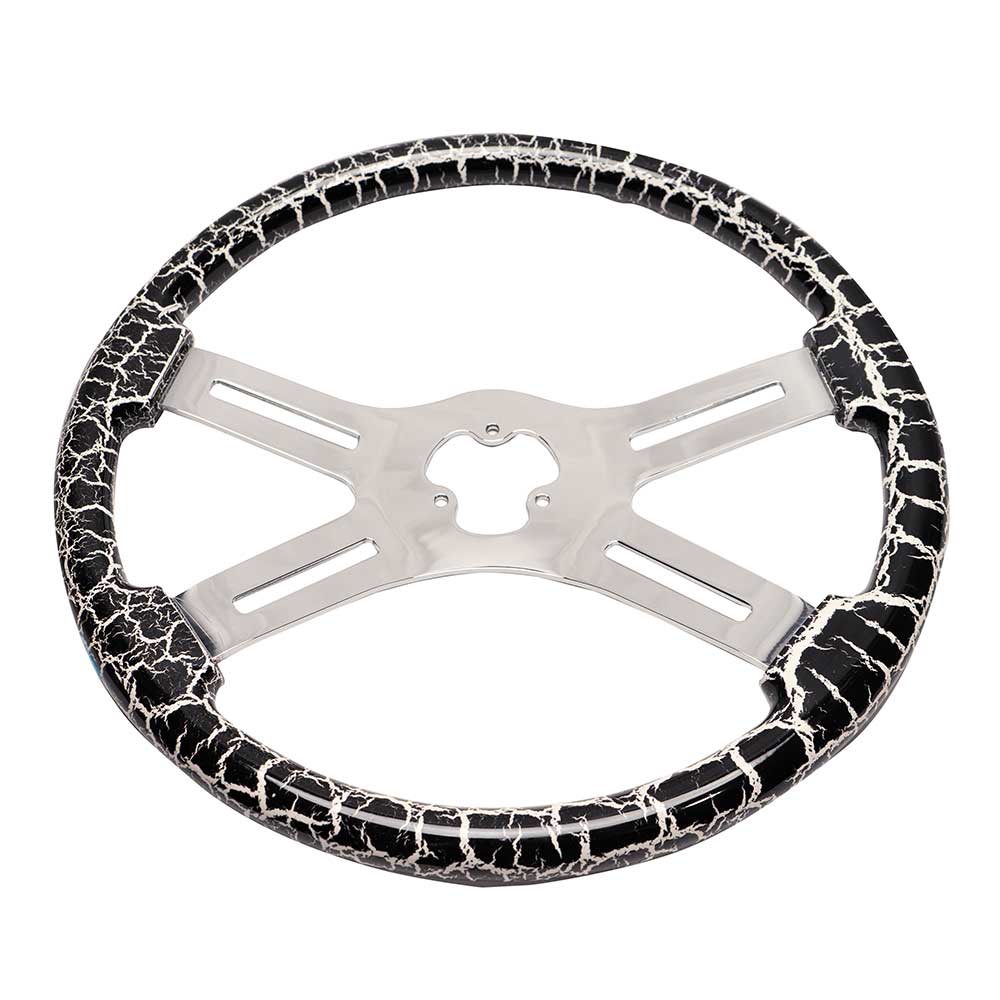 18" Lightning Design Wood Steering Wheel - Image 3