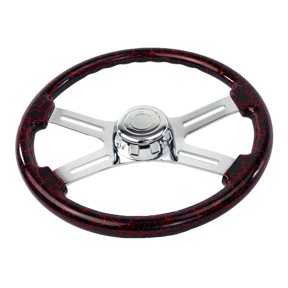 18" Lightning Design Wood Steering Wheel - Image 7