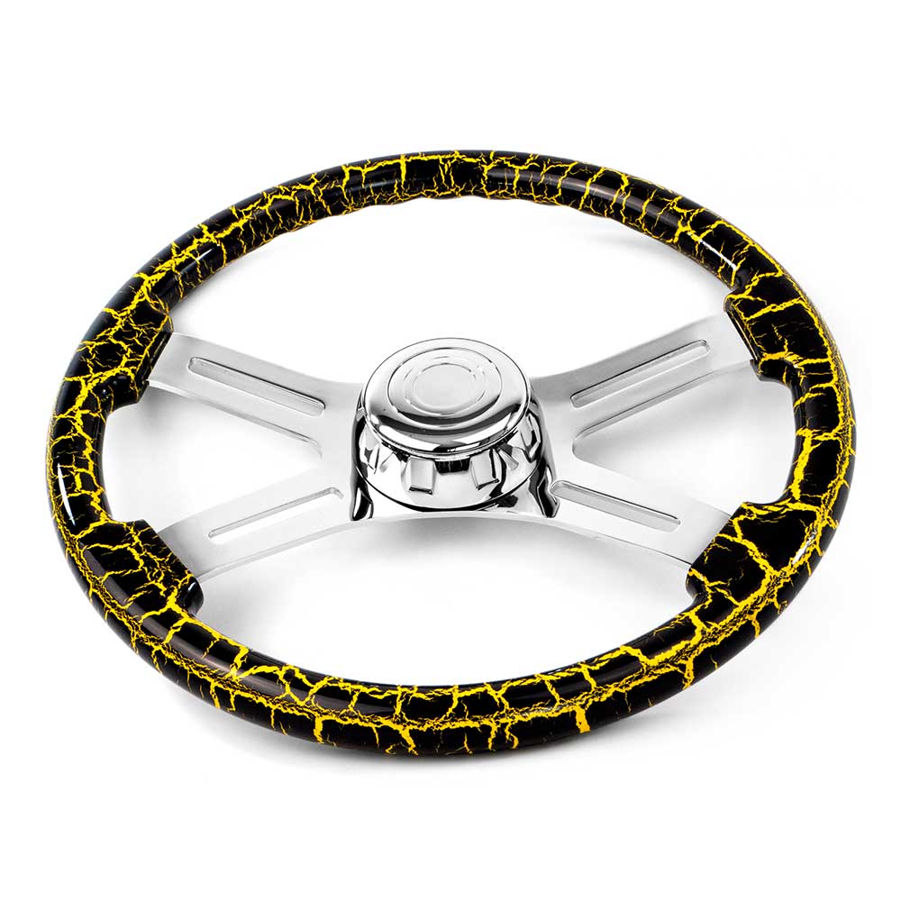 18" Lightning Design Wood Steering Wheel - Image 9