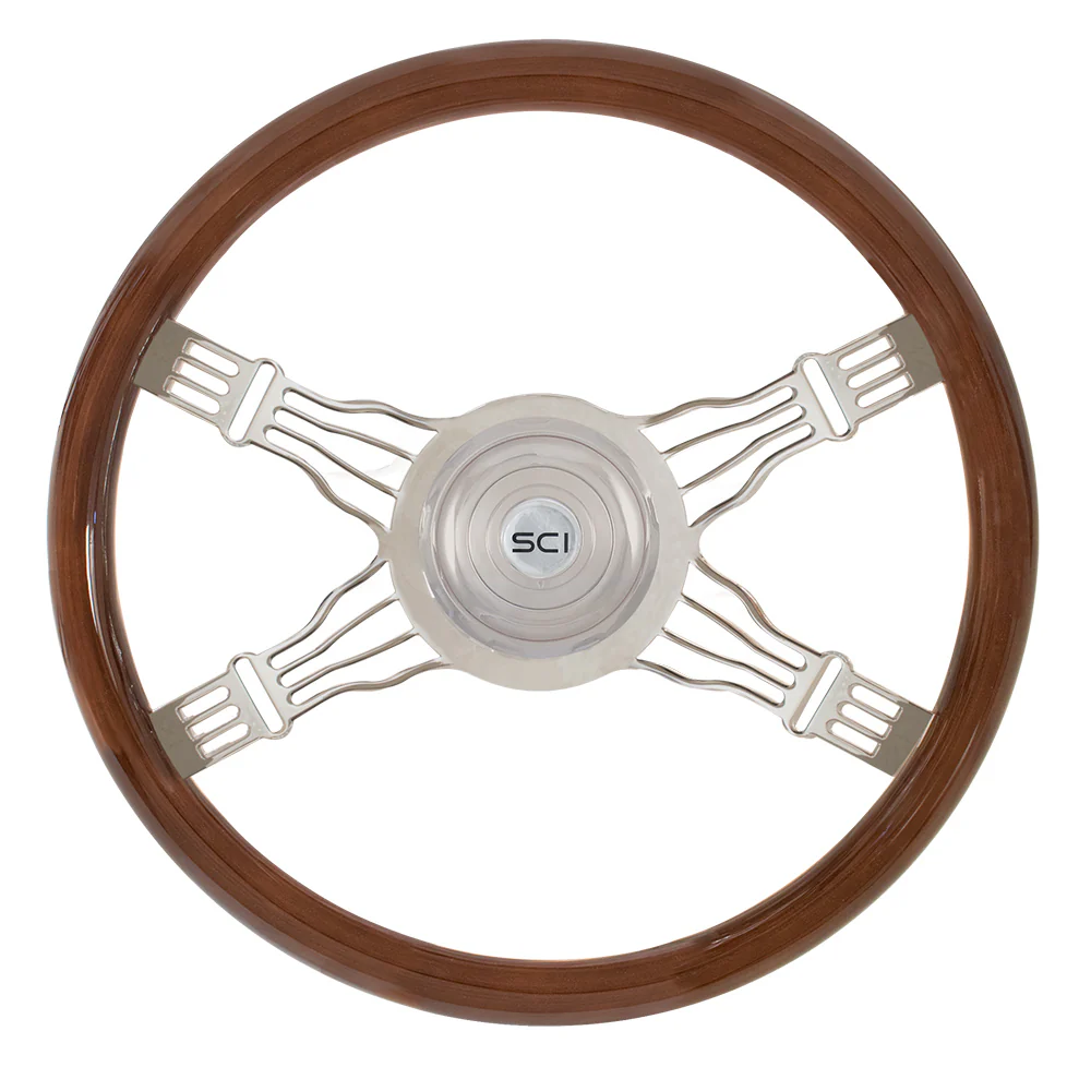 18" Mahogany 4-Spoke Voltage Steering Wheel