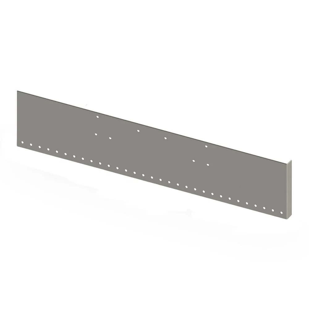 18" Peterbilt 357, 378, 379 Boxed End Chrome Plated Bumper with Thirty-One 3/4" Light Cutouts