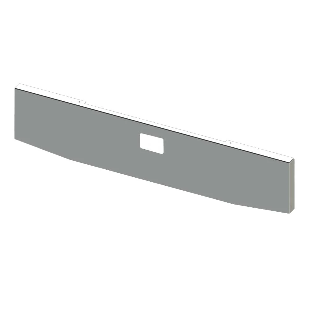 18" Peterbilt 357, 378, 379 Tapered Boxed End with Tow Holes Chrome Blind Mount Bumper