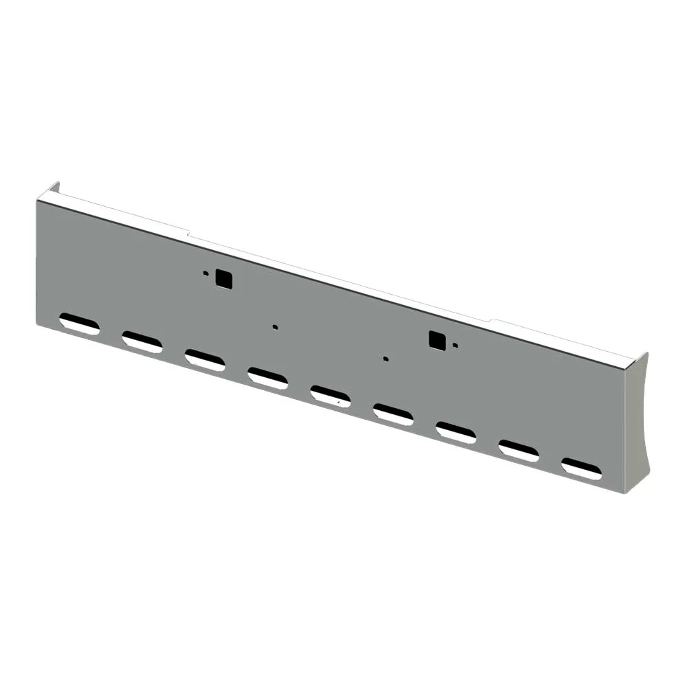 18" Peterbilt 365, 367, 388, 389, 567 American Eagle Chrome Bumper with Nine Oval Cutouts and Tow Holes Bumper