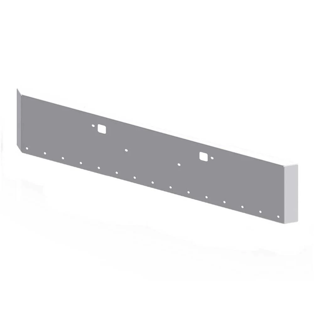 18" Peterbilt 365, 367, 388, 389, 567 Mitered End Chrome Bumper with Fifteen 3/4" Light and Tow Hole Cutouts