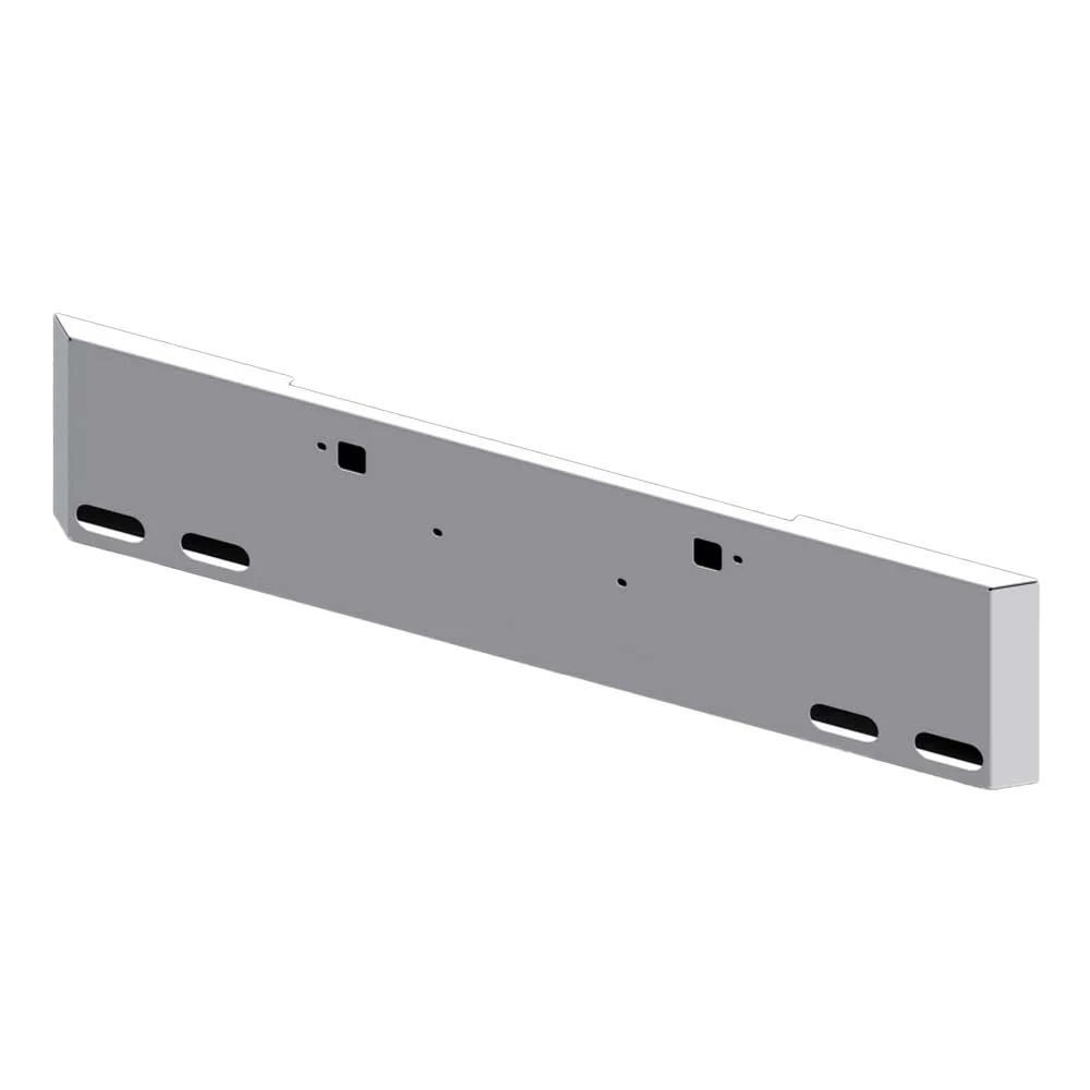 18" Peterbilt 365, 367, 388, 389, 567 Mitered End Chrome Bumper with Four Oval Light and Tow Cutouts