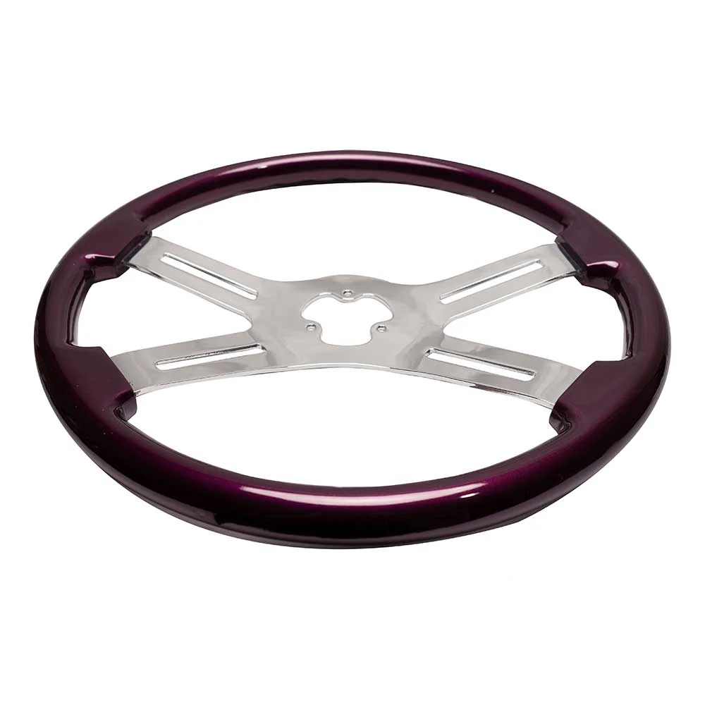 18" Purple Wood Steering Wheel - Image 2