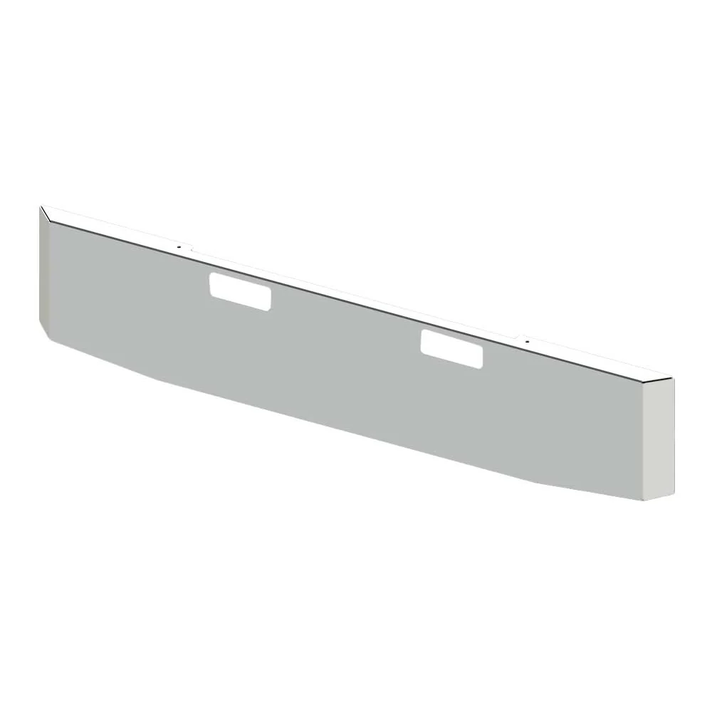 18" Tapered Mitered End with Tow Holes Chrome Blind Mount Bumper for Peterbilt 359