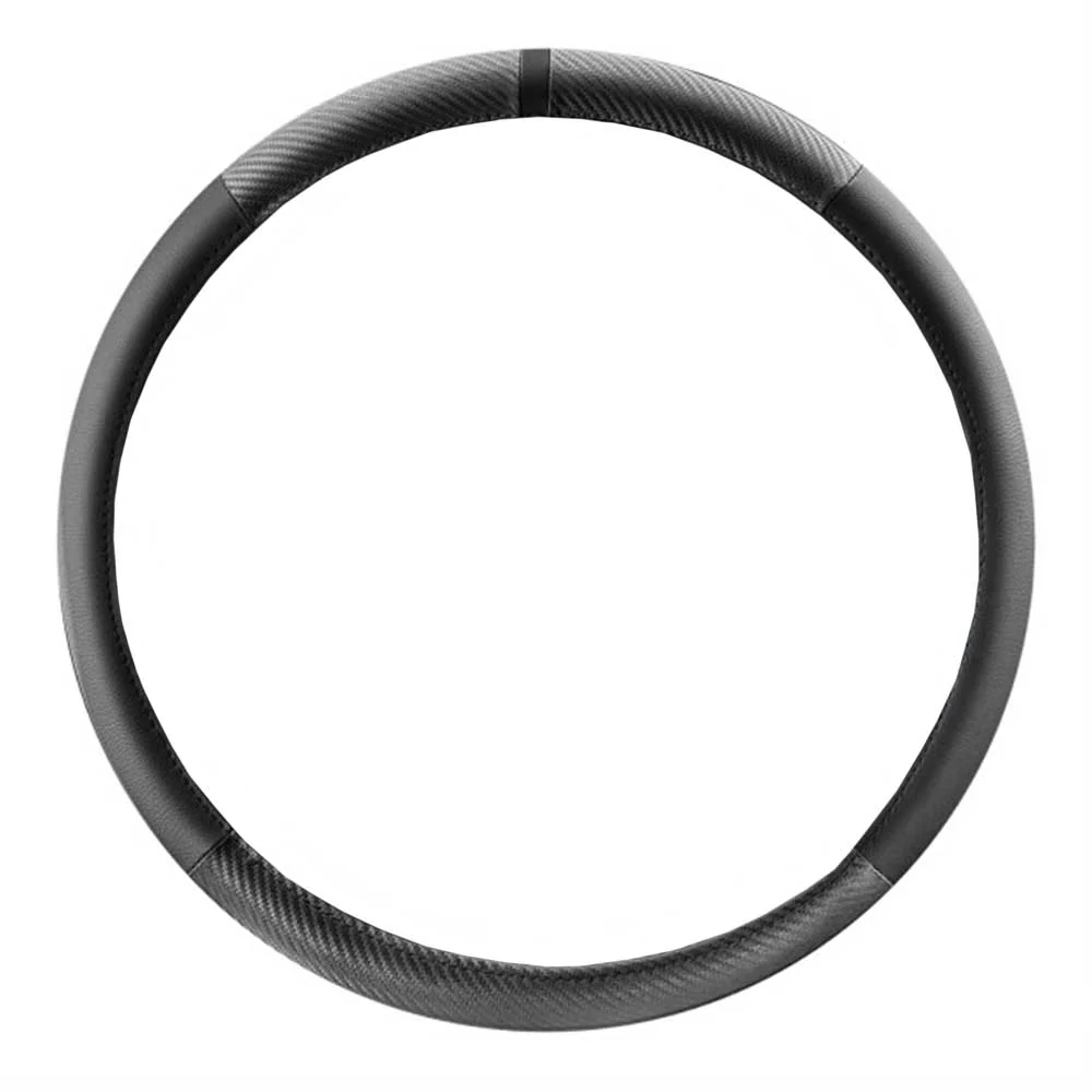 18" Two Tone Leather Steering Wheel Cover - Image 10