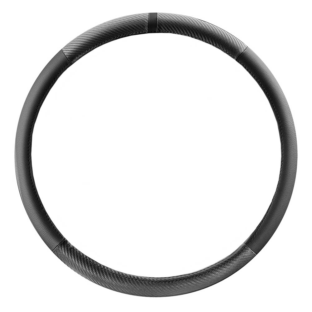 18" Two Tone Leather Steering Wheel Cover - Image 11