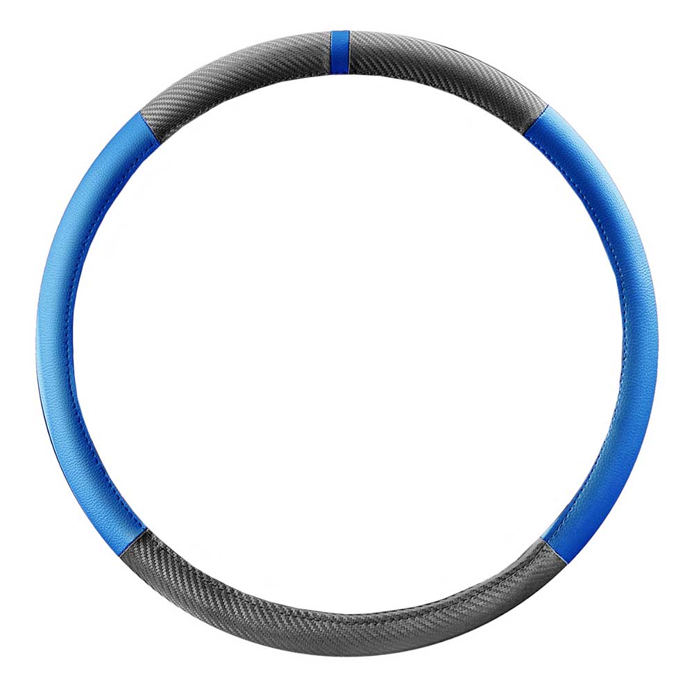 18" Two Tone Leather Steering Wheel Cover - Image 13