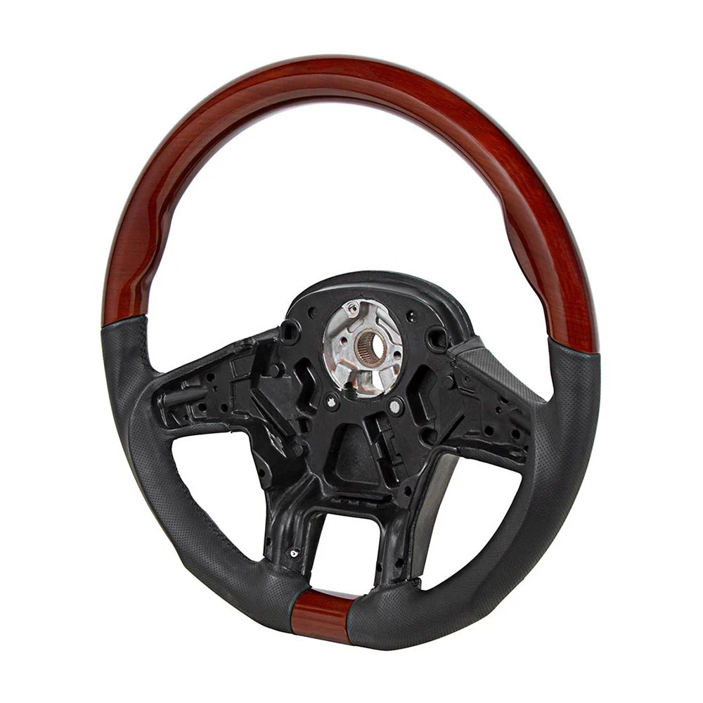 18" United Pacific YourGrip Leather and Wood Steering Wheel for Peterbilt 579 & Kenworth T680 - Image 3