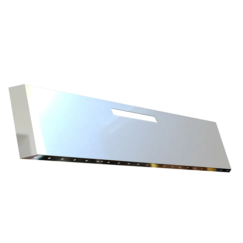 18" Western Star 4900 2007 and Older Stainless Steel Blind Mount Mitered End Bumper with Tow Hook and Under Glow Cutouts