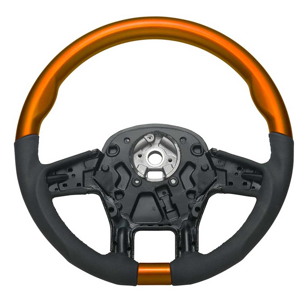18" YourGrip Wood and Leather Steering Wheel for PB 579, KW T680 - Image 13