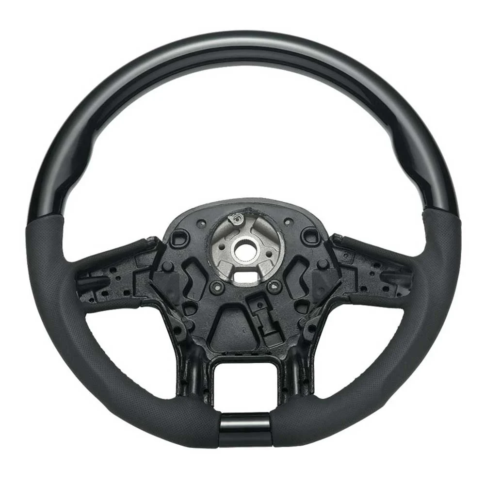 18" YourGrip Wood and Leather Steering Wheel for PB 579, KW T680 - Image 2