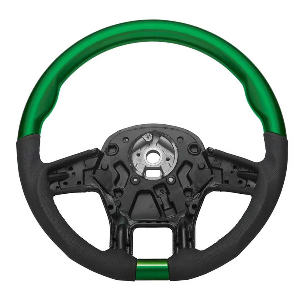 18" YourGrip Wood and Leather Steering Wheel for PB 579, KW T680 - Image 3