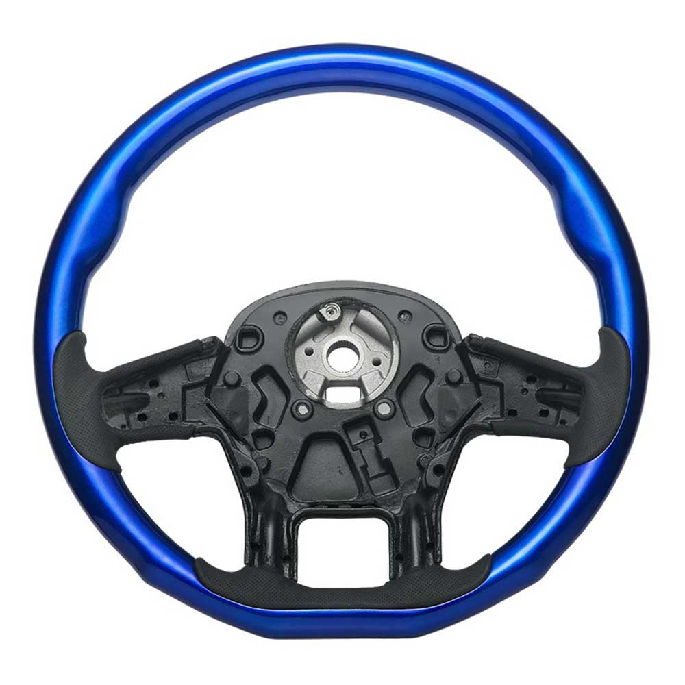 18" YourGrip Wood Candy Color Steering Wheel for 2012-2021 Peterbilt 579, 2013-2021 Kenworth T680 - Image 2