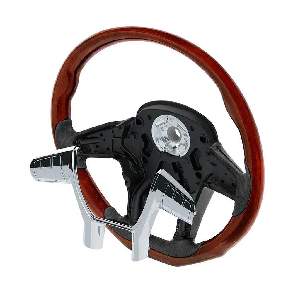 18" YourGrip Wood Steering Wheel for Peterbilt 579 & Kenworth T680 - Image 3