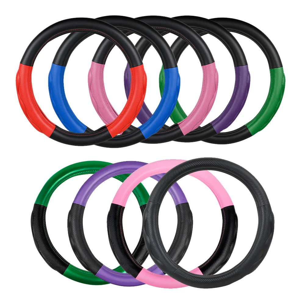 18" Deluxe Steering Wheel Cover With Grips